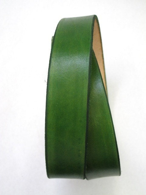 Grass Green Leather Snap Belt