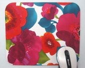 Mouse Pad, Fabric Mousepad Poppy Punch