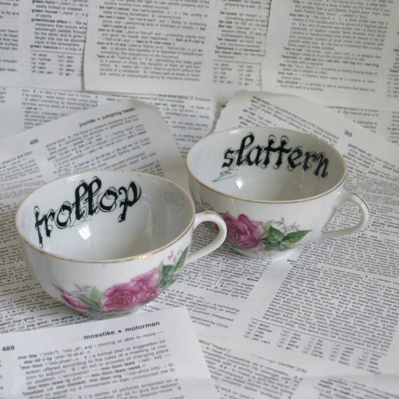Misogynistic curse words Red Rose Teacup Set