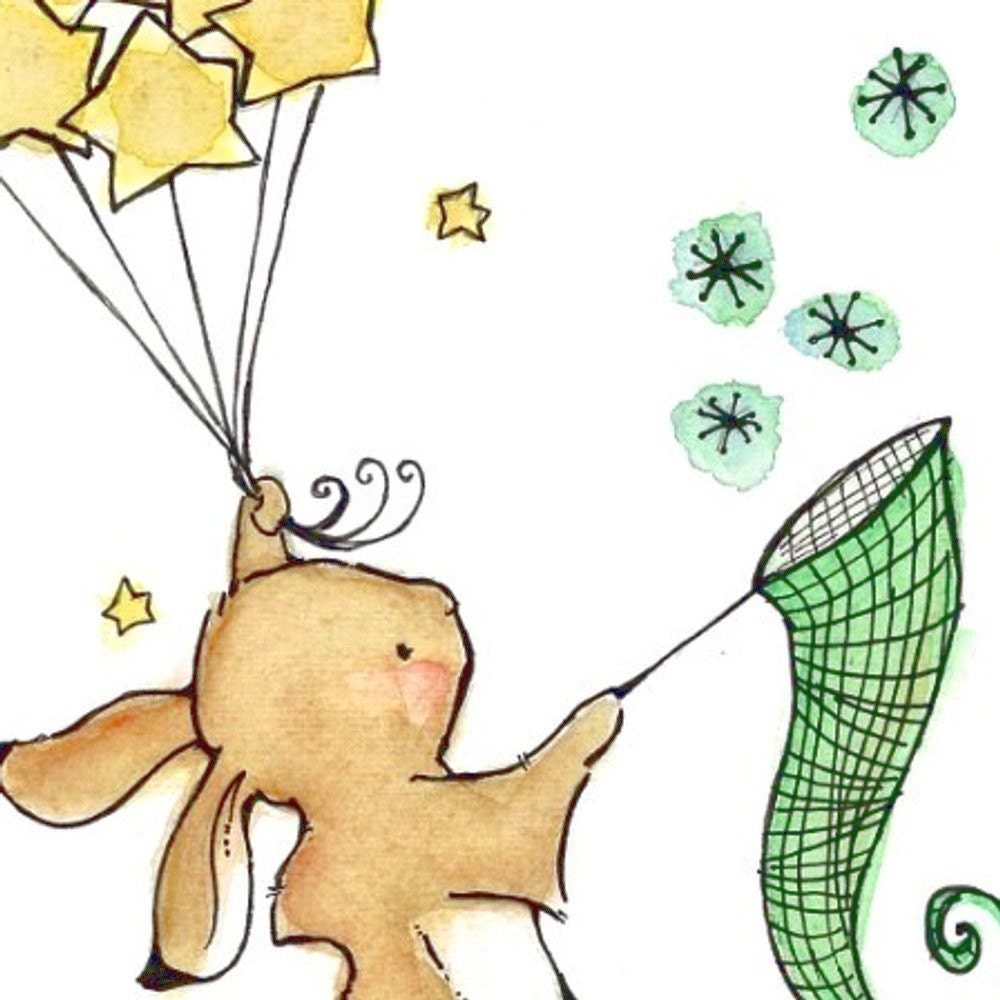 Catch A Moon Beam 8x10 Children's Art Print