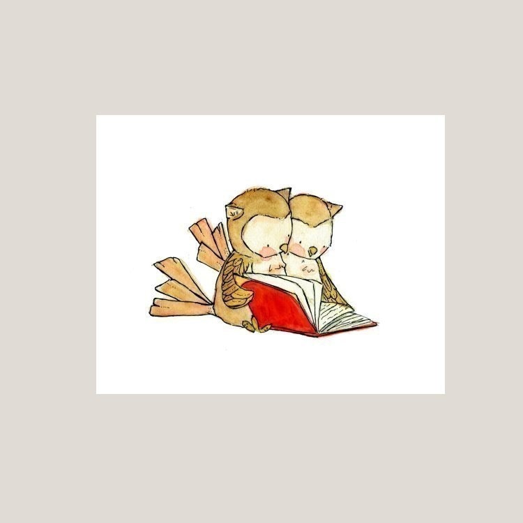 Children's Art Print Book Buddies 5X7