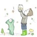 Chldrens Art Print for Baby and Nursery Catching Stars  5X7