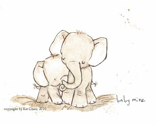 Nursery Art -- Baby Mine 8x10 -- Art Print