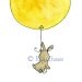 Children's Art -- Bunny Balloon in Lemonade  8X10 --Art Print