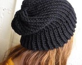 Xtra Slouchy Wide Brim Beanie...Lush Black