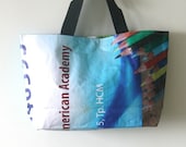 Recycled Vinyl Banner Diaper Bag - Market - Beach - Laptop Tote