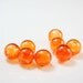 10pcs Hand Blown Hollow Glass Beads-Orange 13.5mm