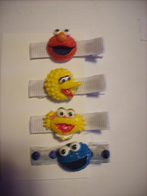Sesame Street Characters- Elmo, Big Bird, Zoe, Cookie Monster