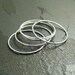Sterling Silver Stackable Rings - Super Slim - Set of 5 - Simple Modern Minimal Rings