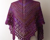 Knitting Pattern PDF / August Pansy One Skein Shawl