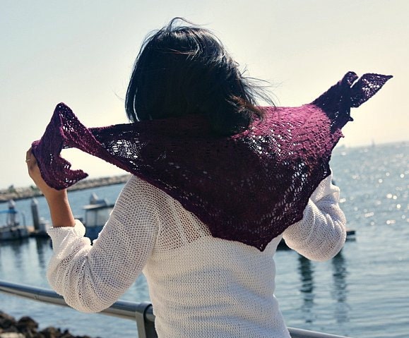 Knitting Pattern PDF / The Baah One Skein Shawl