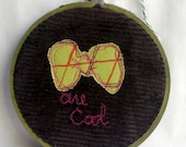 Bow Ties Are Cool Free Motion Embroidery in 4 inch Hoop
