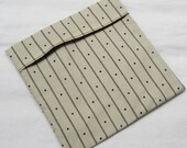 Lined LARGE FlipFlap Sack--Black Stripe Sandwich bag