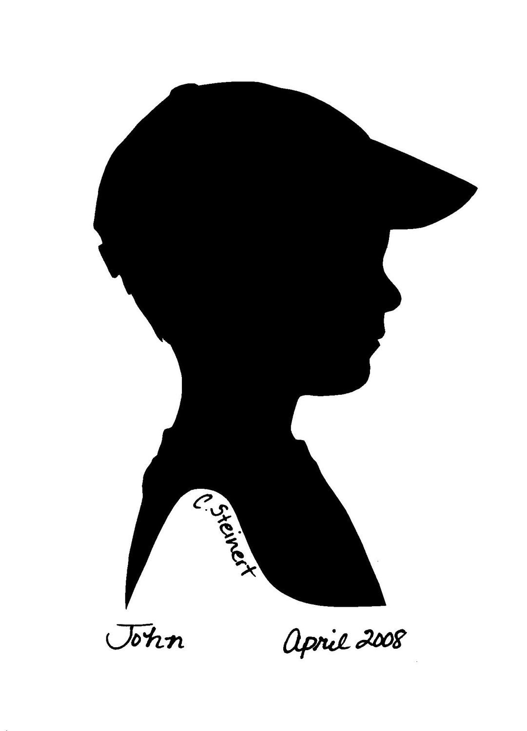 Single Silhouette, hand cut, custom made