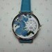 Wrist Watch with Blue Hydrangea