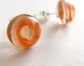 Orange Protozoan Earrings