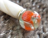 Carrot Red and Sea Green Protozoan Shawl Pin/Hairstick