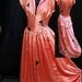 Bustle Dress 1940s 1950s Bejeweled Gown Peplum in back Side Metal Zipper LAYAWAY Available