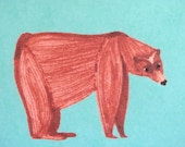 The bear / postcard / green
