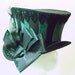 SALE - Mata Hari Top Hat - Green on Black