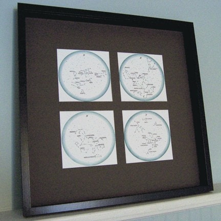 Stargazer Series Letterpress Prints - Set of 4
