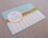 Baby Boy Bear Greeting Card