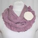 purple stripe jersey ruffle infinity scarf