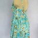 One Of A Kind Turquoise Floral Chiffon Party  Spring Summer Dress Easter