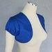 Royal Blue Satin Bolero Shrug Made to Order