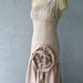 Was 169 Now 149 OOAK Party Dress Couture Nude Color One Shoulder Big Rosette Mermaid Style Formal Prom Red Carpet