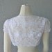 Wedding Bridal Party White Or Ivory Scalloped Lace Bolero Shrug Jacket All Sizes Available
