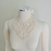 Bridal One Of A Kind Vintage Lace Champagne Color Bib Necklace And Faux Pearl