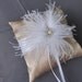 Wedding White And Champagne Ring Bearer Pillow More Colors Available
