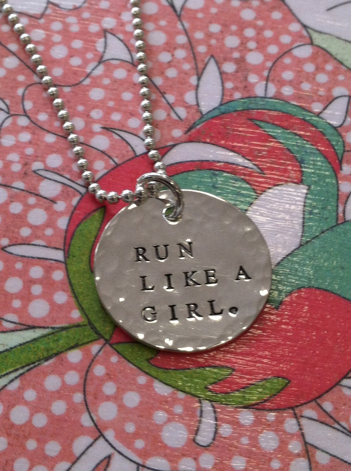 Run Like a Girl Necklace...Runner's Necklace...NEW