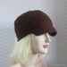 RESERVED FOR VICKI -- Brown Cadet Hat - Womens Crochet Military Cap - Fall Fashion Accessories