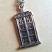 Doctor Who Tardis Police Box Necklace - Unisex Mens or Womens - Long 24 inch chain