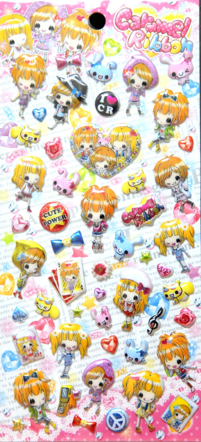 crux  japan stickers caramel ribbons