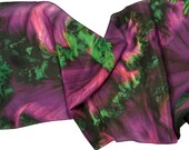 SILK SCARF  -  "Flowering Kale" Fine Art Vegetable Image on Habotai Silk  - 14" x 72" - wearable art