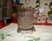 antique late 1800s eapg pressed glass pitcher