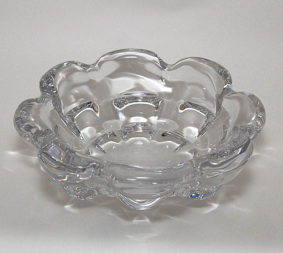 Vintage Orrefors Sweden Crystal Bowl by Abundancy on Etsy