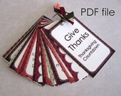 Give Thanks Countdown Cards -  ZIP PDF and JPEG Files