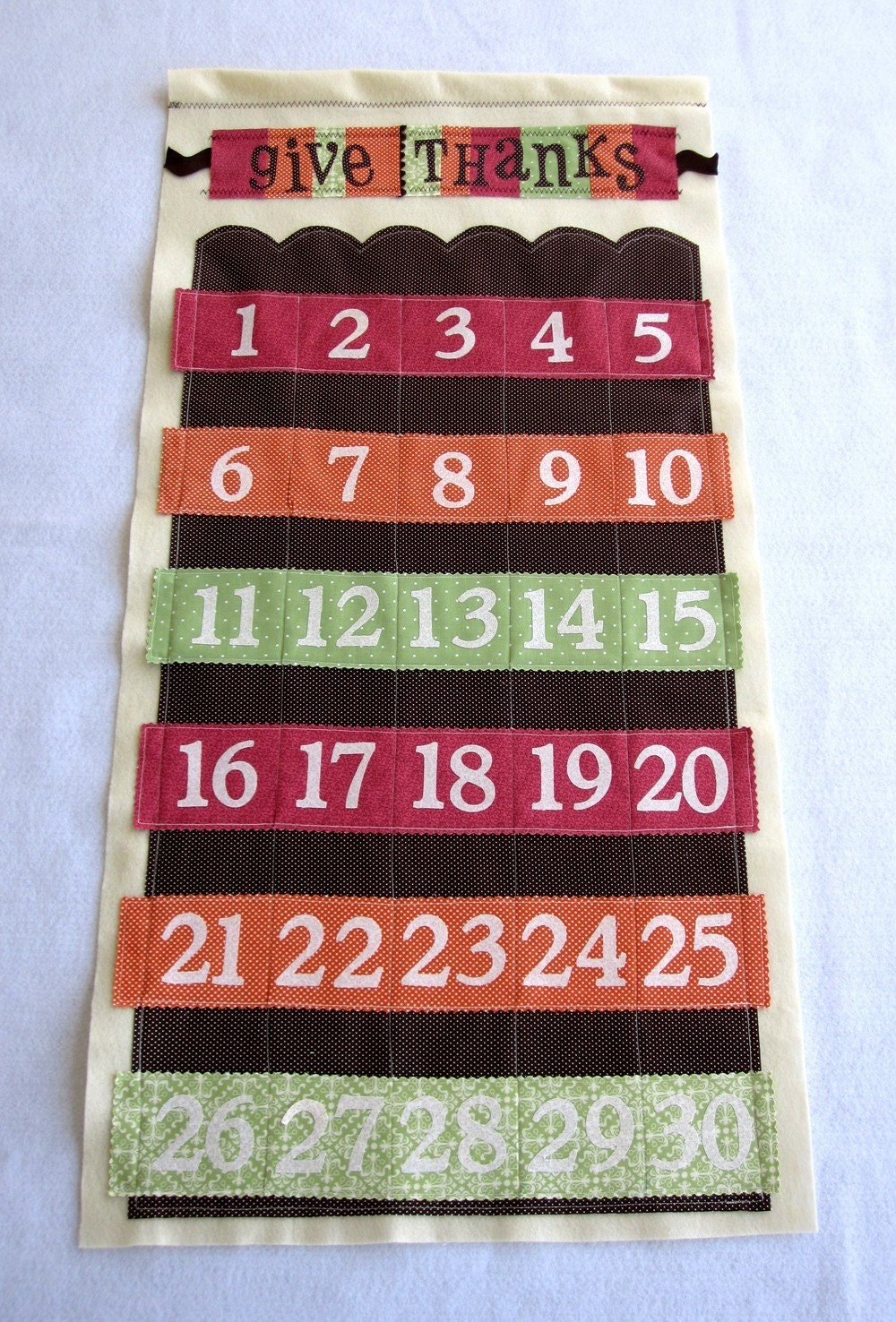 Thanksgiving Countdown Calendar - PDF Pattern