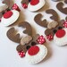Reindeer Felt Hair Clip - Rudolph the Red Nosed Reindeer Clippies - Christmas Winter Holiday Hair Clips