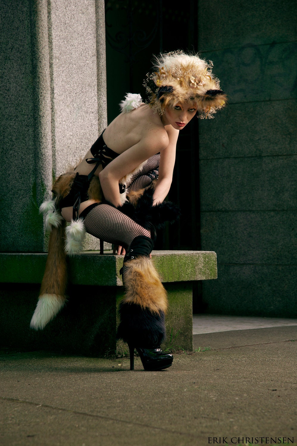 Entire Pin-Up Halloween Fox Costume Ensemble