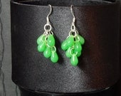 Green Grapes Cluster Drop Earrings