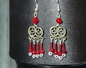 Red Tomato Chandelier Earrings
