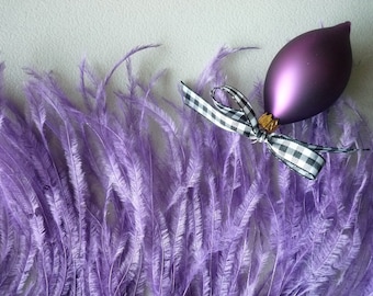 OSTRICH FEATHER FRINGE Lavender  Purple  / 342