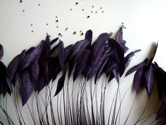 STRIPPED COQUE TAIL / Dark Plum, Aubergine, Wild Berry   /  1139