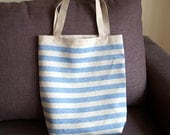 Ocean  - 100% natural linen simple tote