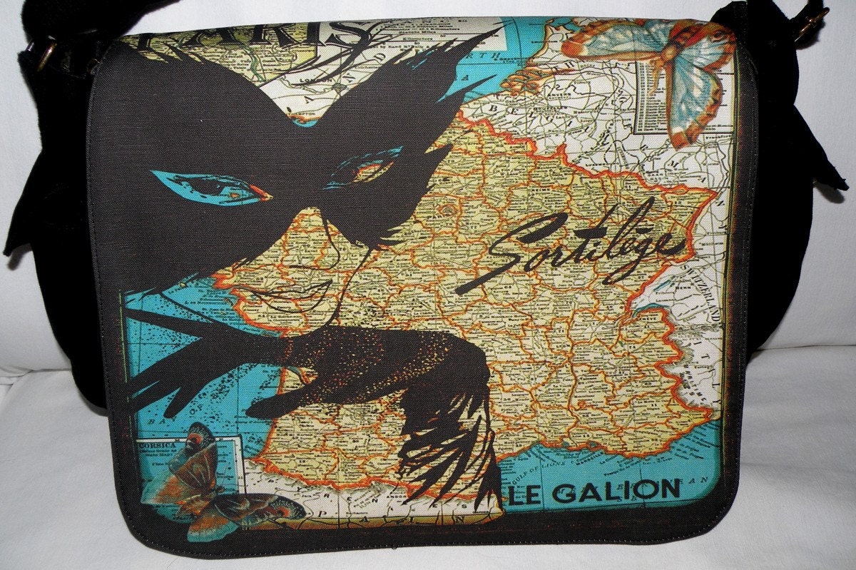 Laptop Bag - Paris Eyes - Messenger Bag - Fits 13" To 17" Laptop - Original Design